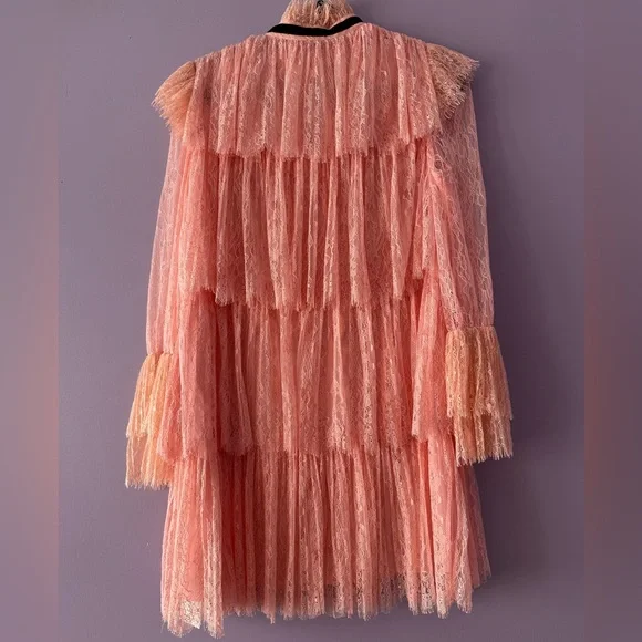 Alice + Olivia Joanie Tiered Ruffle Button-Down Dress - Picture 11 of 16